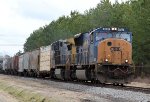 CSX 4707 leads train F728 towards the yard